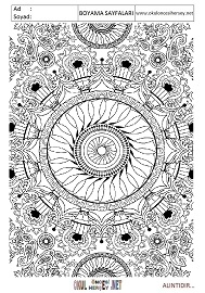 Mandala boyama sayfaları